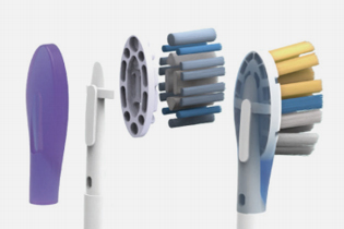 Kepala disalut sepenuhnya dengan gam